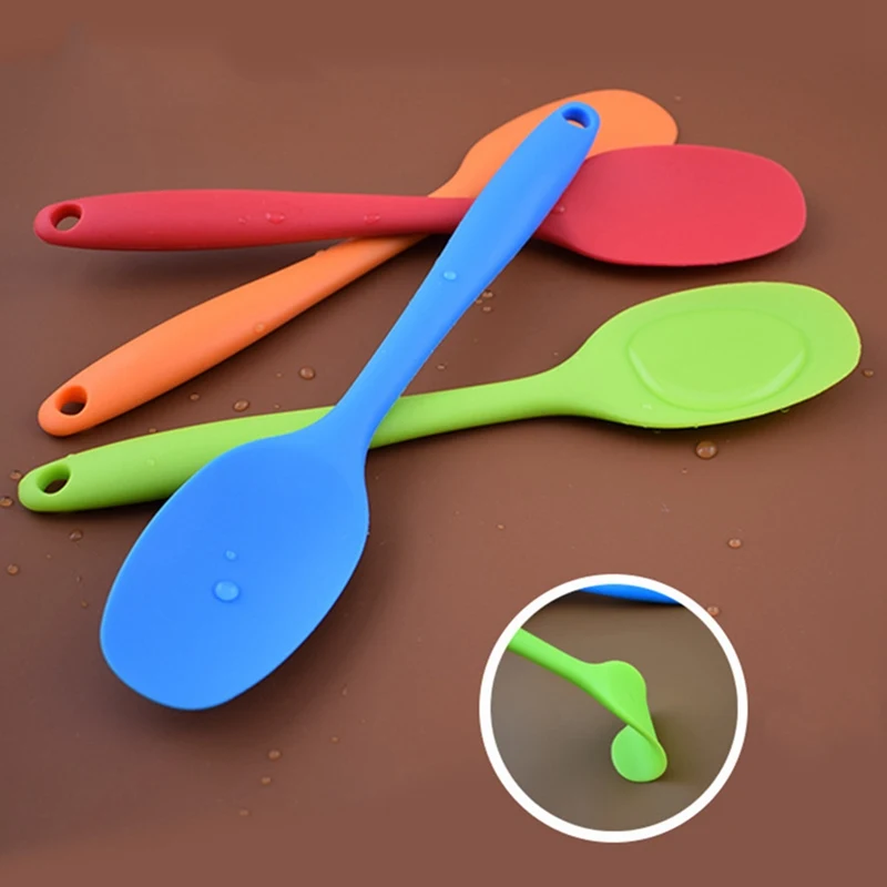 

Heat Resistant Integrate Handle Silicone Spoon Scraper Kitchen Utensil Turners Spatula Pan Spatula Cake Kitchen Cooking Tool