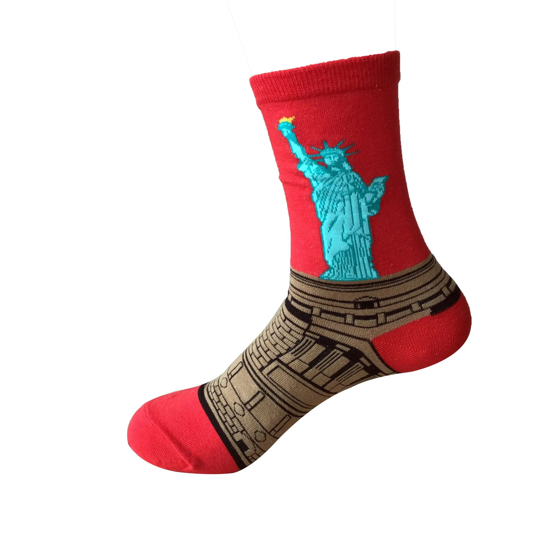 Video Gaming Moon Man Cute Funny Design Creative Sport 3D Printed Crew Socks