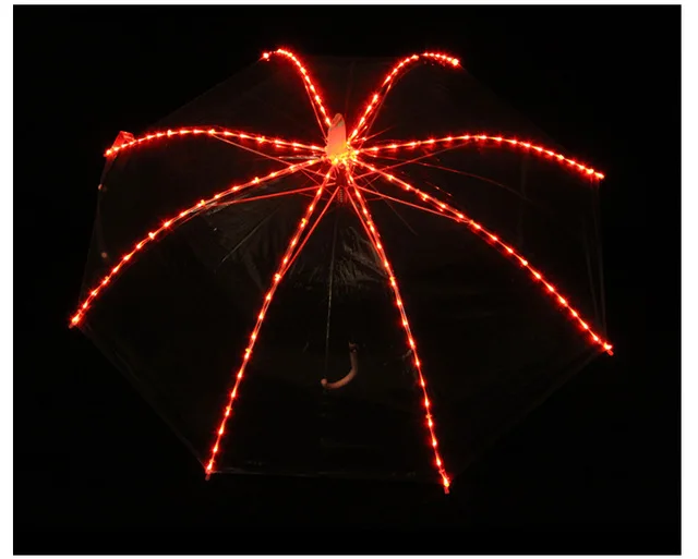 Belly Dancing LED Luminous Umbrella For Women Men Dance Stage Props As Favolook Gifts Wedding Decarations - Цвет: Красный