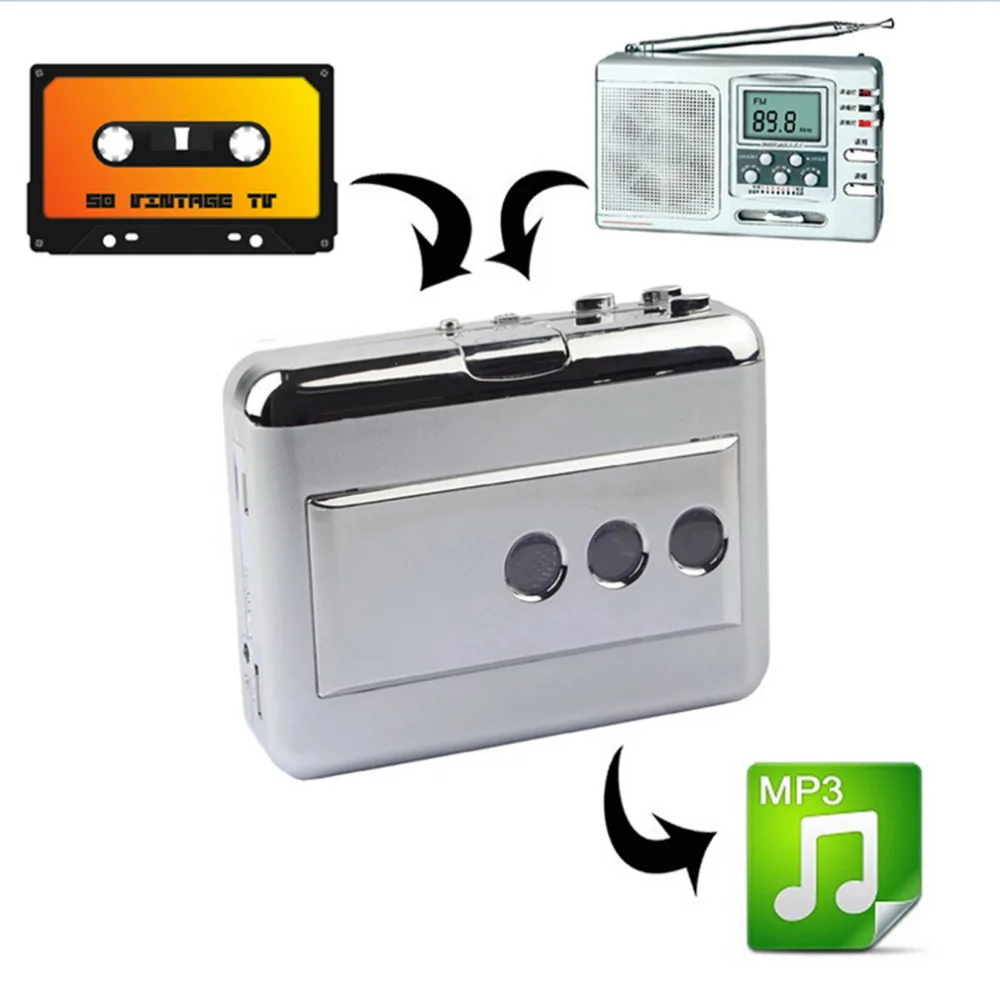 

Multi-Function LP/Vinyl Records Tape USB Cassette Capture Portable Music Cassette-to-MP3 Converter Cassette Recorders & Players