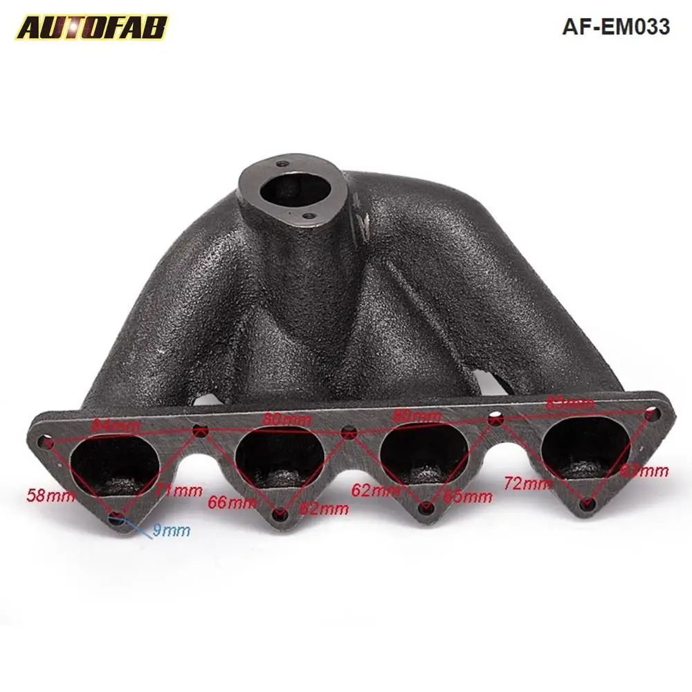 Чугунный T04E/T3 Turbo/стандартная выхлопная головка для 88 01 B серии Honda Civic/Встроенная