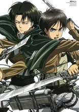 Attack On Titan Anime Eren & Rivaille 54*38CM Wall Scroll Poster #35752 halder japanese cartoon anime animation attack on titan keychains armin arlart rivaille ackerman chatacters trinkets accessories
