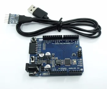 

WHITE UNO LITE R3 White for arduino USB 2.0 Serial Light Cable USB to UART