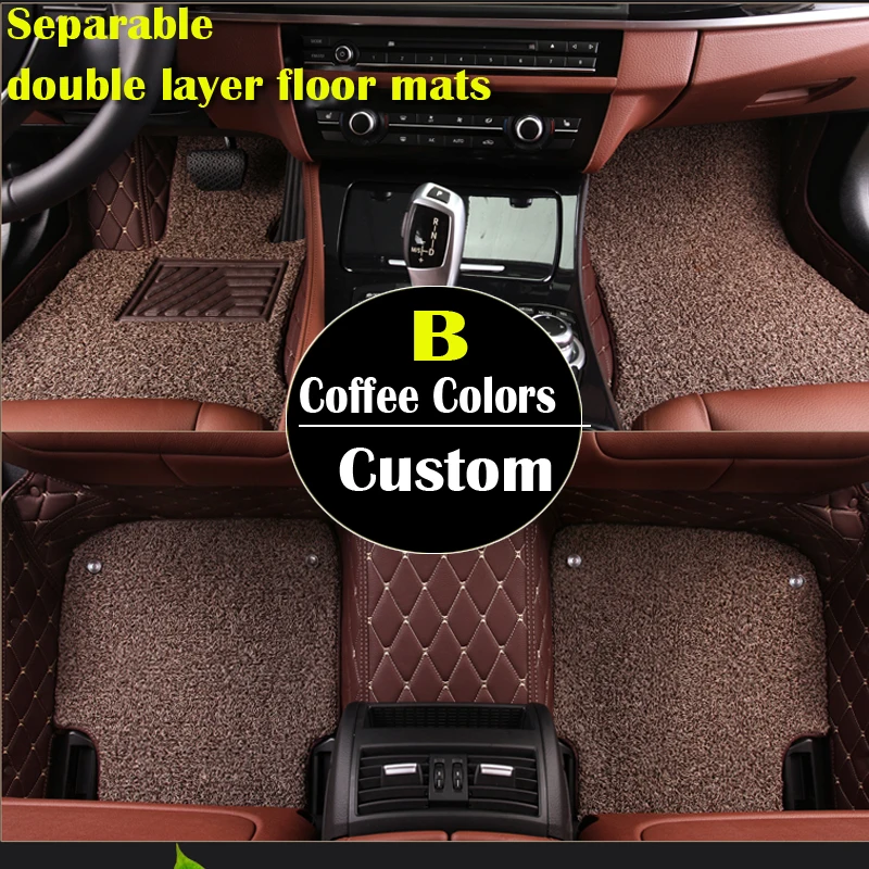 

Separable double layer custom car floor mats for Volvo C30 S40 S60L S80L V40 V60 XC60 XC90 carpet floor liner 3D car styling