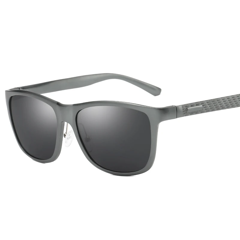 YSO солнцезащитные очки Для мужчин поляризационные UV400 алюминия и магния кадр HD объектив солнцезащитные очки вождения очки квадратный аксессуары для Для мужчин 8587 - Цвет линз: Dark Gray-Black