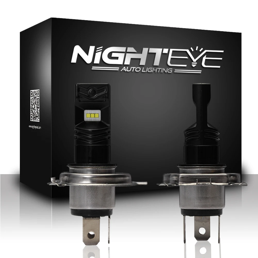 Автомобисветильник Светодиодная лампа NIGHTEYE H4 9003 6500 лм 12 В 80