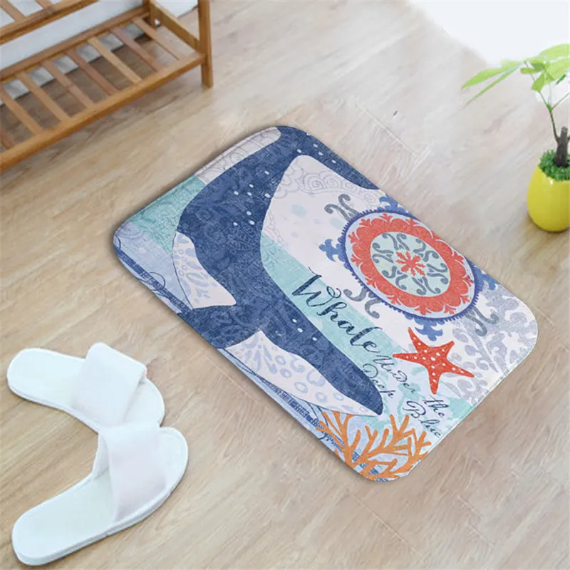 cheap 3D Ocean Kitchen Carpet Door Mats Doormat Outdoor Living Room Floor Mat Rug Non slip Waterproof Hallway Welcome Floor Mat Indoor
