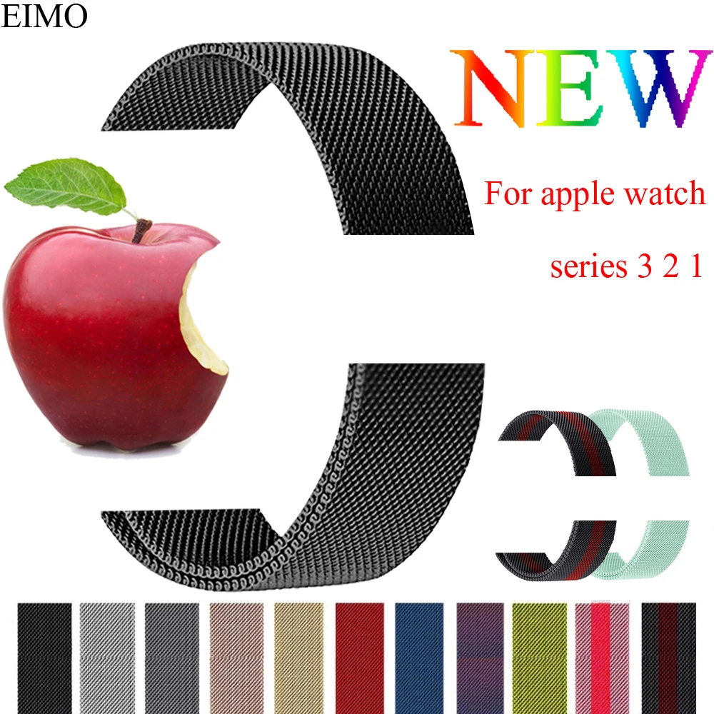 

Milanese Loop For Apple Watch Band 44mm/40mm iWatch Band 42mm/38mm Stainless Steel Bracelet watch strap for Apple watch 4 3 2 1