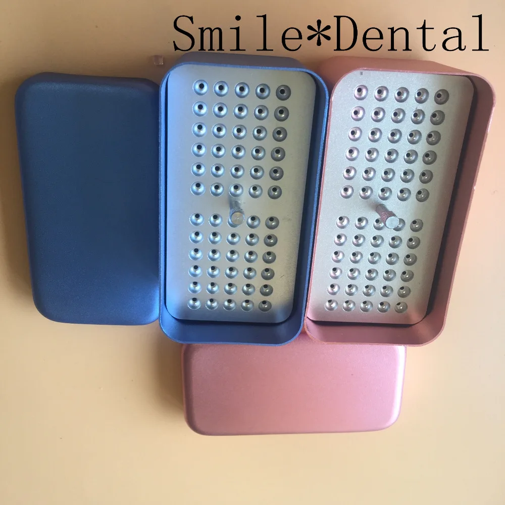 

2pcs 60hole Dental Endodontic Reamers Disinfection Box Case Holder Block
