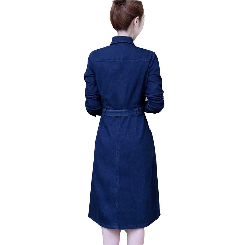 denim dress with bow tie