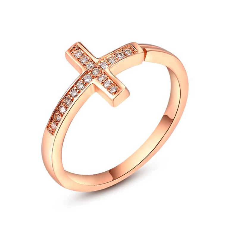 www.semadata.org : Buy Garilina Best selling jewelry wholesale hot sale rose gold cross open ring ...