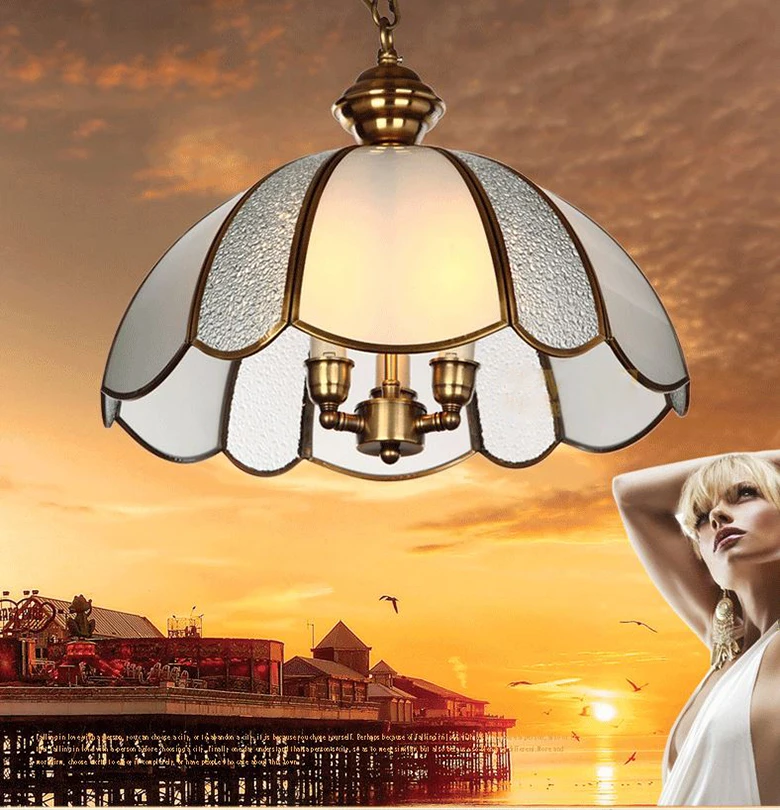 American&amp European Classical Style Luxury Copper Art Chandelier For Bedroom Dining room Study Foyer Villa Kitchen 1697 | Освещение