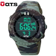 OTS Military Watches Diving Sport Led Sport Clock Men Outdoor Fishing Shockproof Waterproof Digital Camouflage Army Watch
