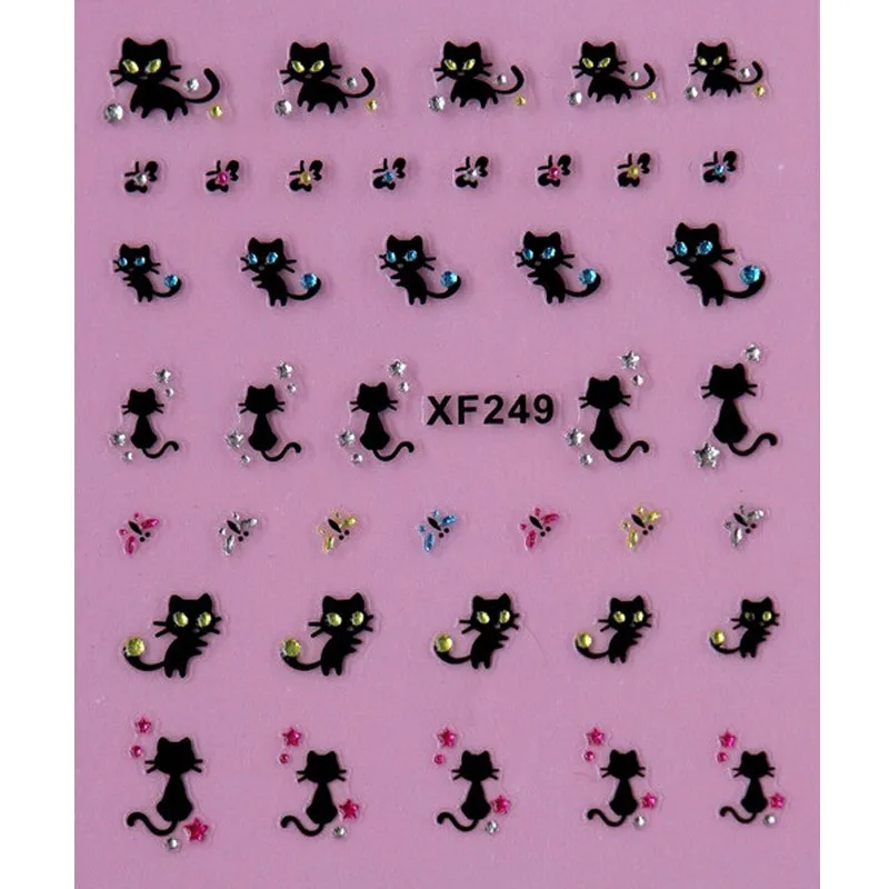 Камуфляжный дизайн переводные наклейки для ногтей переводные наклейки для леди и женщин инструменты для маникюра обертывания ногтей наклейки - Цвет: XF249