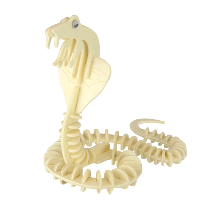 Starz 3D Wooden Cobra Snaker Puzzles Toys Static 12 Symbolic Animals