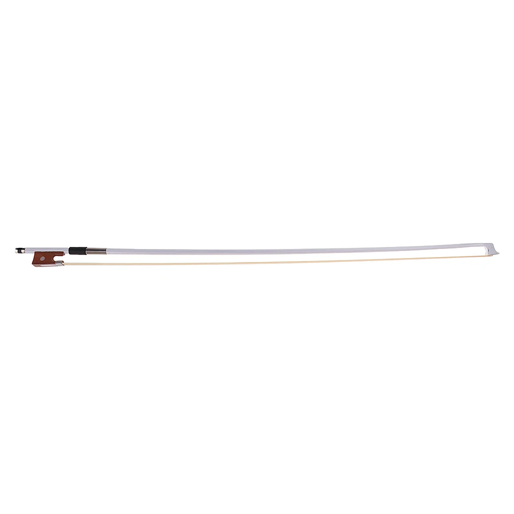 Violin Fiddle Bow 4/4 Horsehair Violin Bow Violin Accessories White
