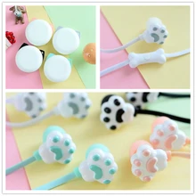 3,5 мм разъем в ухо Проводные Мультяшные наушники стерео бас наушники с микрофоном для мобильного телефона чехол для хранения