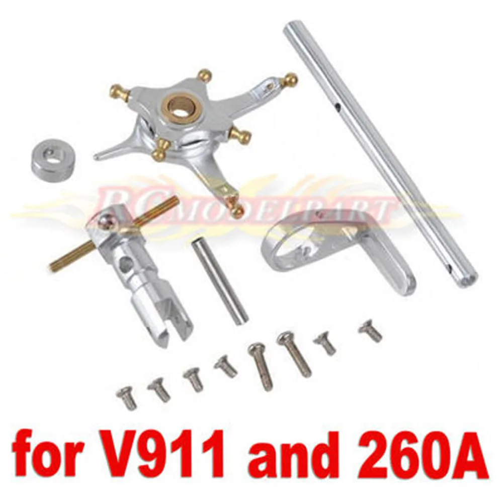 

CNC Alloy Metal Upgrade Set for WL V911 Nine Eagles 260A Micro Helicopter Silver