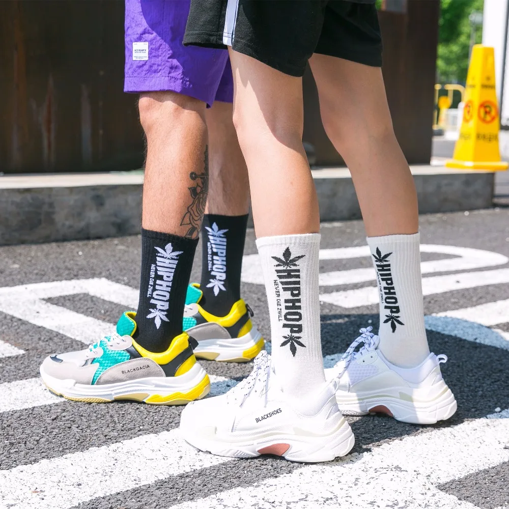 Новые мужские носки в стиле Харадзюку в стиле хип-хоп, забавные уличные носки, мужские деловые носки для скейтборда, хлопковые мужские носки для пары