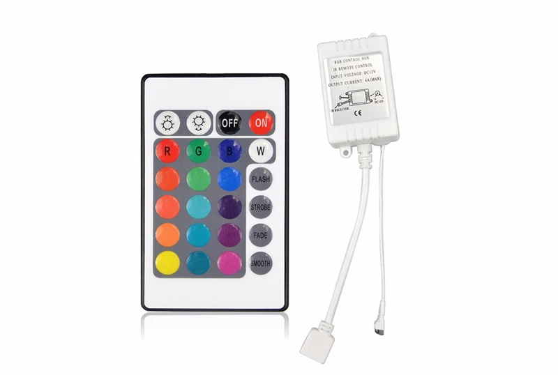 RGB LED 2835 гибкие полосы света не водонепроницаемый 5 м 300LED + 24key ИК пульт