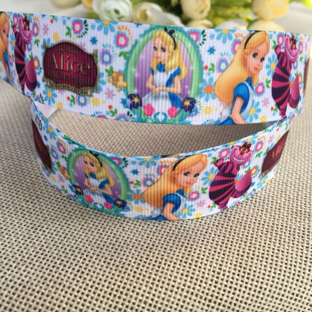 

1'' (25mm) New 5 yards cartoon printed grosgrain ribbons princess ribbon diy handmade accessorie free shipping 96566