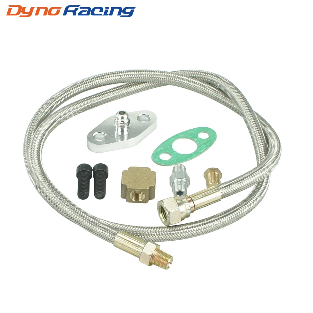 

T3 T4 T3/T4 T04E T70 T66 T67 GT35 T3/60-1 GT45 Turbo Oil Feed Line 1/8 NPT 4AN YC100774