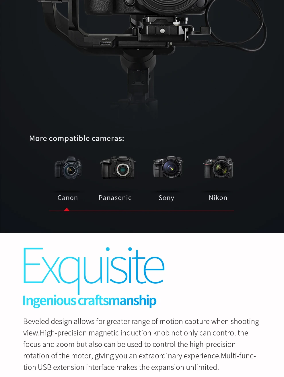 FeiyuTech 3-осевой AK4500 ручной шарнирный стабилизатор для камеры GoPro набор для DSLR Камера sony/Panasonic/Canon с пультом дистанционного управления селфи Трипод следите за Fcous