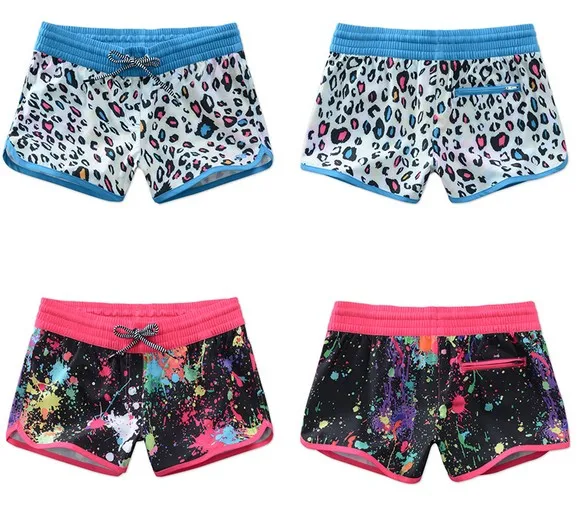 

Women leopard beach shorts female black Boardshorts wetsuit shorts yoga diving swim shorts quick dry Bikini Bottoms hot shorts