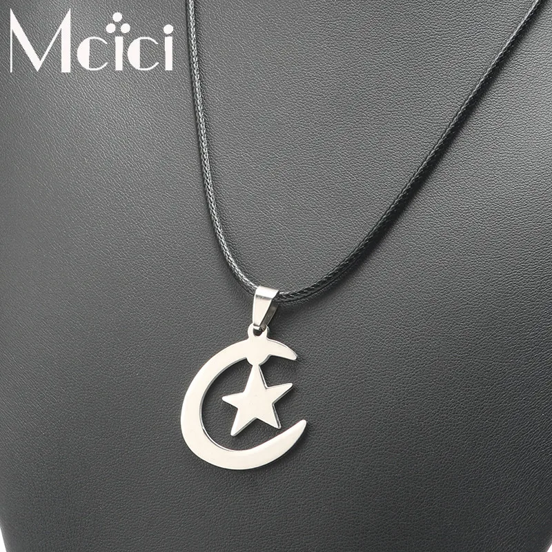 New Fashion Silver Color Stainless Steel Moon Star...
