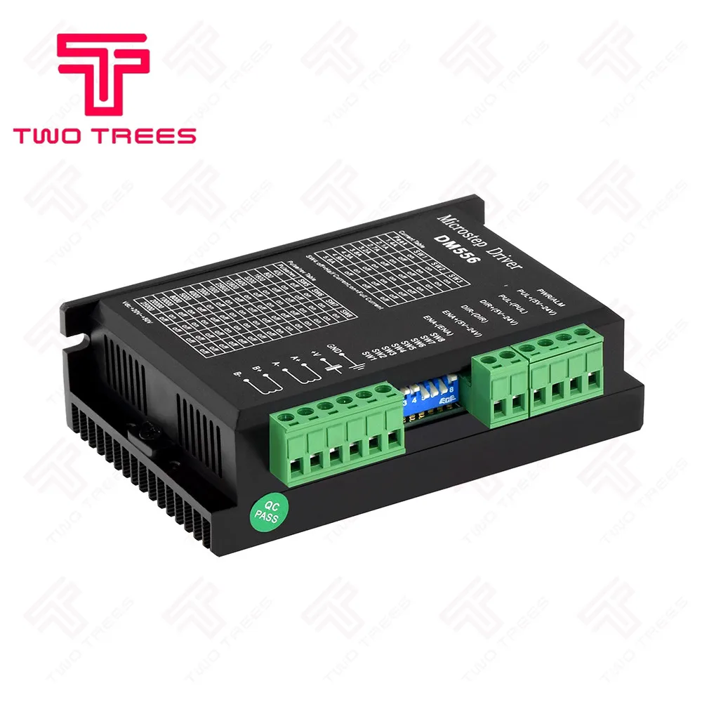 

DM556 2-phase Stepper Motor Driver 42/57 Stepping Motor Controller 24V-50V DC8 Level Output Current Step Steeper Motor Driver