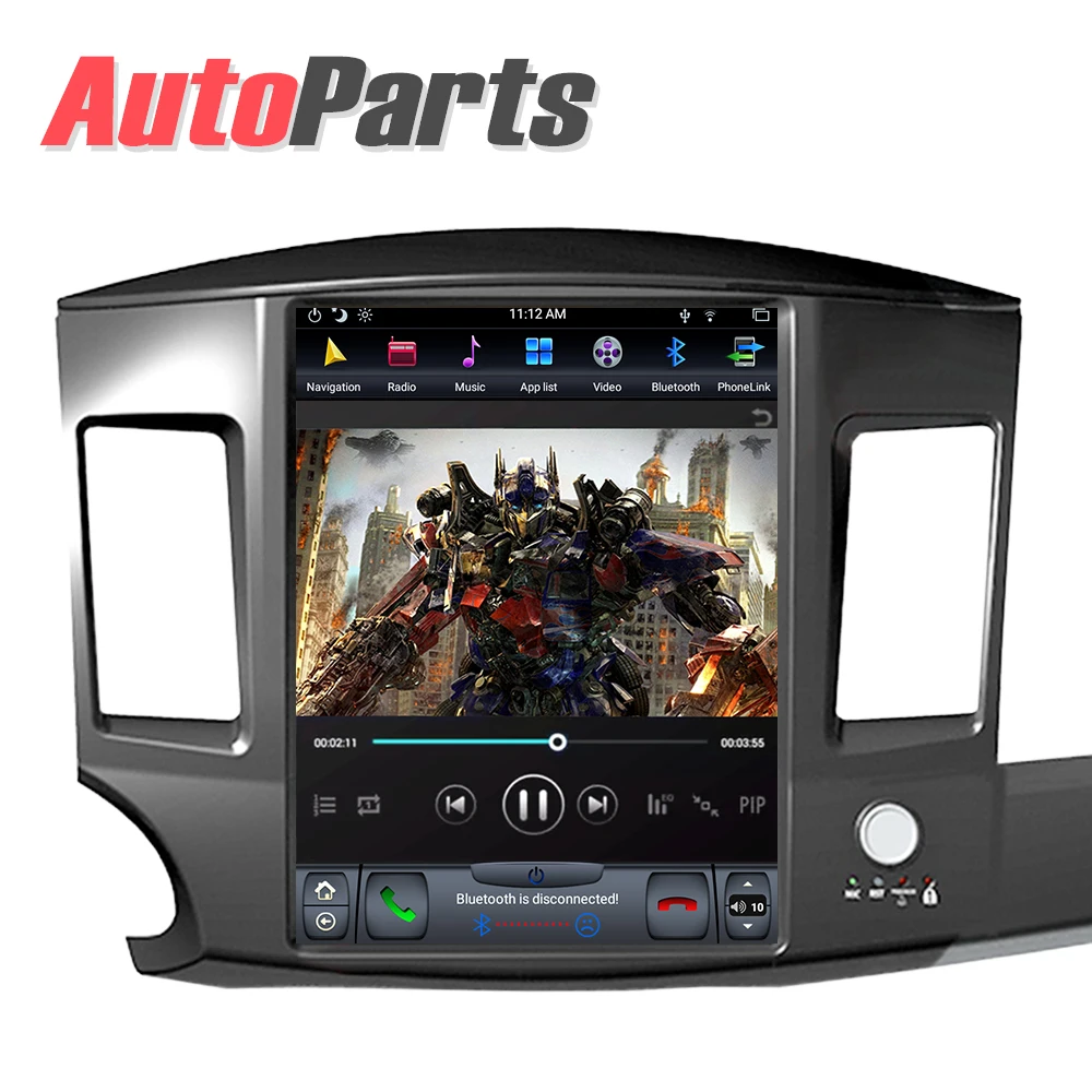 Excellent Android 8.1 IPS 6 core 4GB RAM Tesla style Car DVD GPS Navigation for Mitsubishi Lancer 2007 - 2017 head unit multimedia radio 4