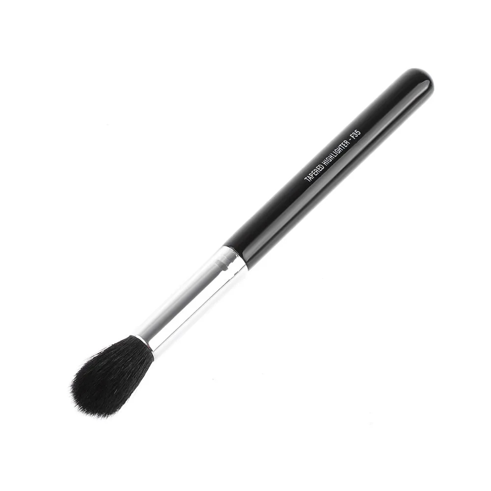 

1PC Pro Black Contour Highlighting Foundation Eyebrow Eyeliner Tapered Face Blending Brush Makeup Tools for Women Lady