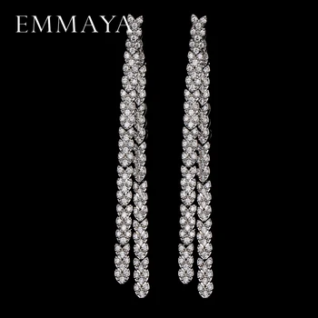 

EMMAYA Luxury Crystal Cz Beads Long Earrings Statement Jewelry Fashion Brand Shinning Wedding Earrings for Women