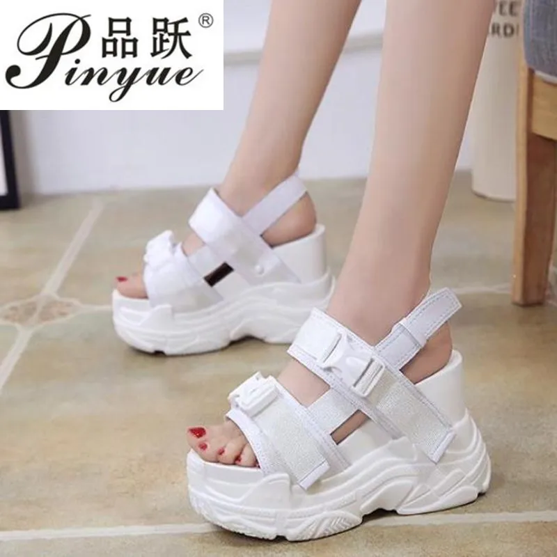 

2019 Brand Casual Summer Women Sandals Wedges Thick Soled Shoes Women's Sandals Fashion high Heel Platform Open Toes
