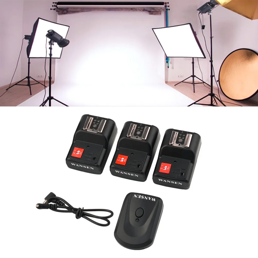 

PT-04 GY 4 Channels Wireless/Radio Flash Trigger SET with 3 Receivers Wholesale dropshipping