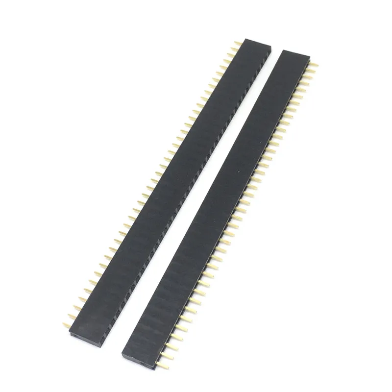 

10PCS 1X40 PIN Single Row Straight FEMALE PIN HEADER 2.54MM PITCH Strip Connector Socket 140 40p 40PIN 40 PIN FOR PCB arduino