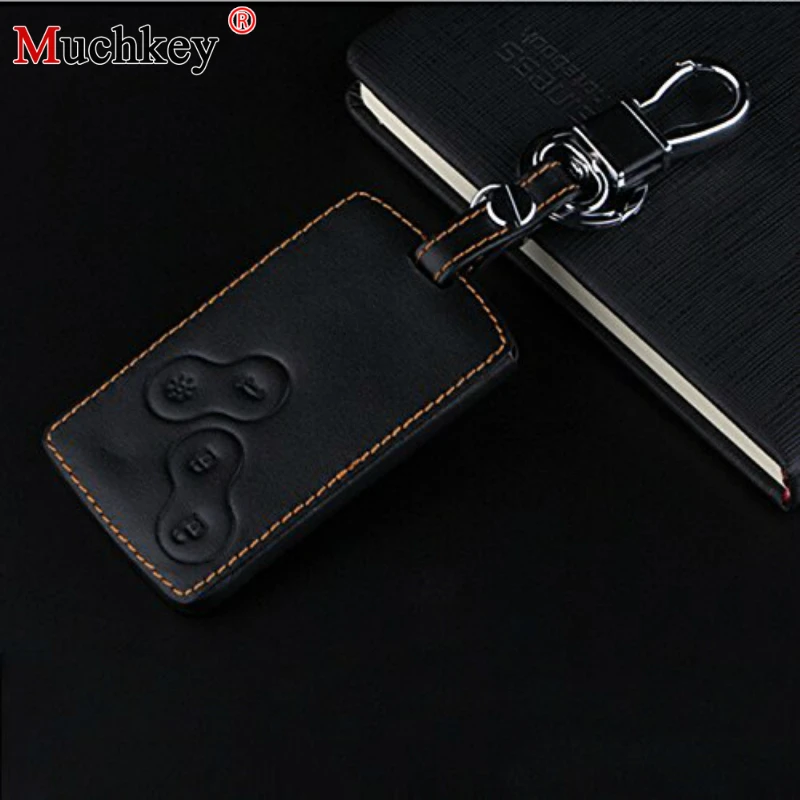 

Leather Car Key Covers Case Set Holder For Renault Clio Scenic Megane Duster Sandero Captur Twingo Koleos Keychain Keyrings