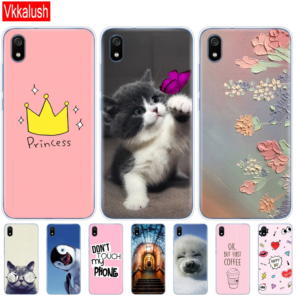 

Silicon Phone Shell Bag Case For Xiaomi Redmi 7a Cases Full Protection Soft TPU Back Cover On Redmi 7 A Bumper Coque
