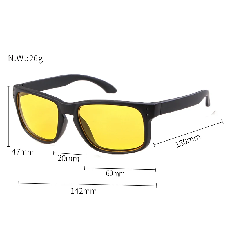 Солнцезащитные очки ночного видения для вождения, мужские брендовые желтые очки с линзами, очки ночного видения для вождения, желтые солнцезащитные очки для мужчин