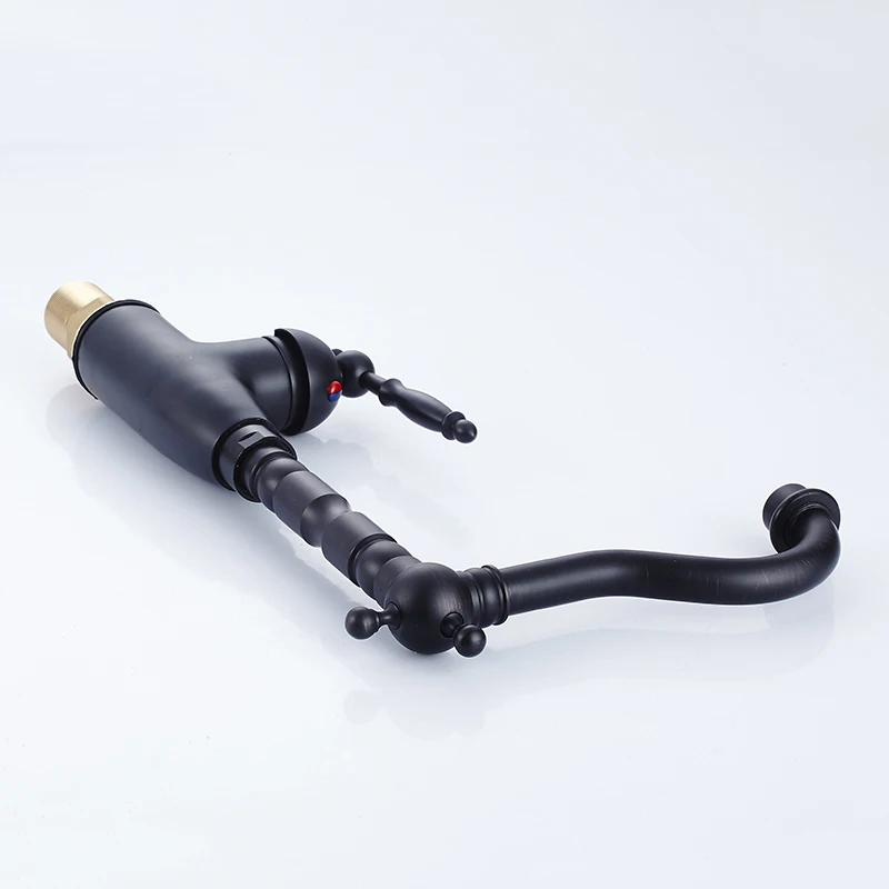Black Oil Rubbed Bronze Single Handle Swivel Kitchen Bathroom Sink Basin Faucet Mixer Tap asf071
