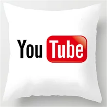 Hot Selling social media Youtube Customized Zippered Square Throw Pillowcase Zippered Pillow Sham Protector Popular Pillow cover