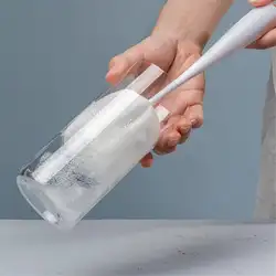1 шт. длинная ручка поролоновая щетка для мытья кружек кухня и столовая Вакуумная чашка чистящий инструмент стеклянная чашка бутылка для