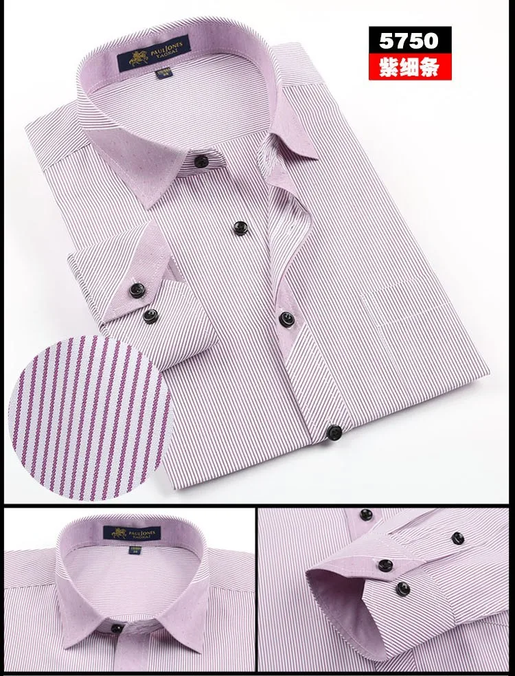 Pauljones 57xx дешевый воротник дизайн с длинными рукавами для мужчин s полосатые рубашки Повседневное платье Мужская рубашка в клетку Высококачественная Мужская одежда