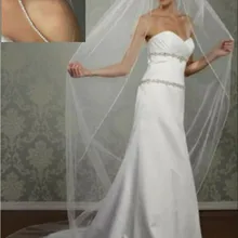 Свадебные аксессуары цвета шампанского, белого цвета, цвета слоновой кости, 3 м, свадебная вуаль с кристаллами по краям, на заказ, длина 1 яруса, фата невесты с гребнем