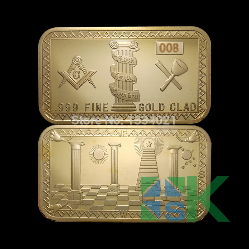 5 шт./компл. масонские серии коллекция монет слитки памятная madals масонские масон, вольный каменщик Монетка с Дисплей