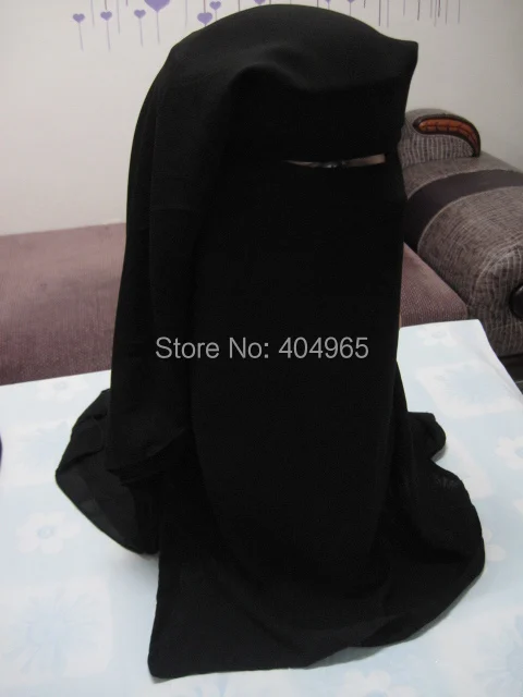 

H999a three layers chiffon niqab, muslim hijab scarf,face mask,free shipping