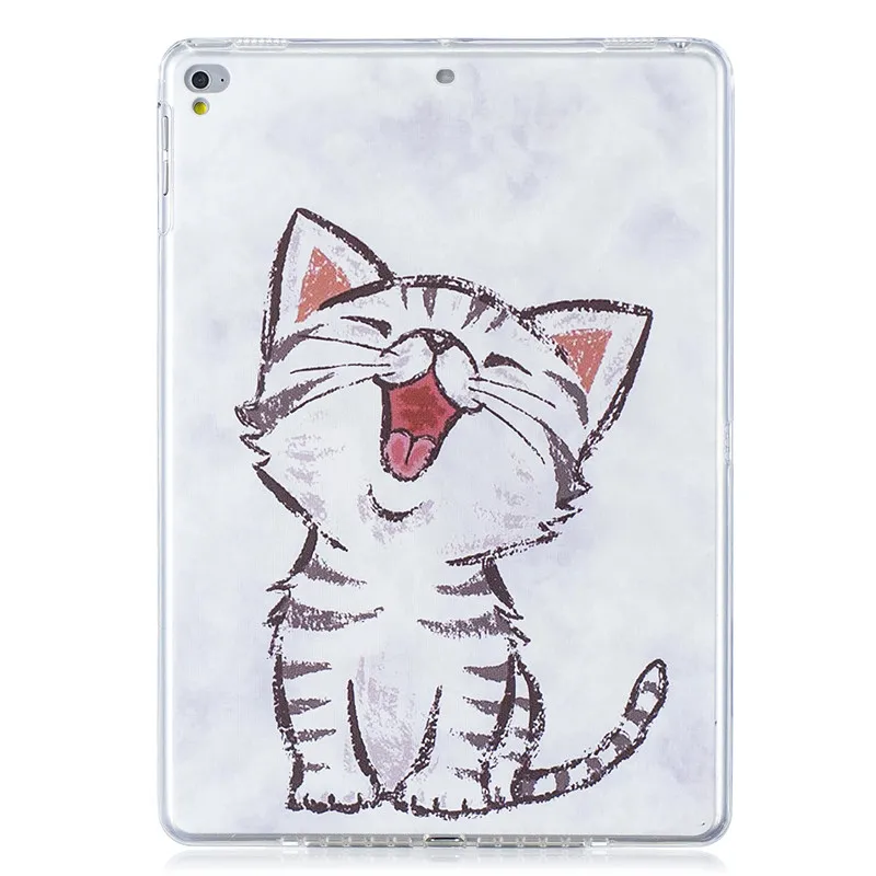 Wekays For Coque Apple IPad 9.7 inch 2018 Cartoon Soft Silicone TPU Fundas Case For IPad 9.7 2017 A1822 A1823 Tablet Cover Cases