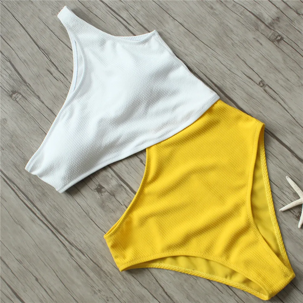 

Sexy Push Up Bikini 2019 High Cut Swimwear Women Cutout Swimsuit Female Monokin One Shoulder Bathing Suit Black One-piece Suits