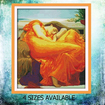 

JoySunday chinese count cross stitch Sleeping Beauty (3) girl woman embroidery DMC14CT11CT cotton needlework livingroom painting