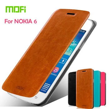 

M Mofi For Nokia 6 Case Luxury Flip Leather Stand Case For Nokia 6 5.5" Hight Quality Book Style Phone Cover